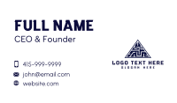 Geometric Maze Pyramid Business Card Preview