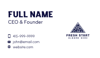 Geometric Maze Pyramid Business Card Design