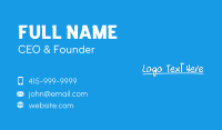 Handwritten Study Wordmark Business Card Design