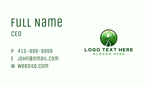 Mountain Trail Hiking Business Card Design Image Preview