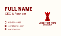 Castle Hourglass Business Card Image Preview