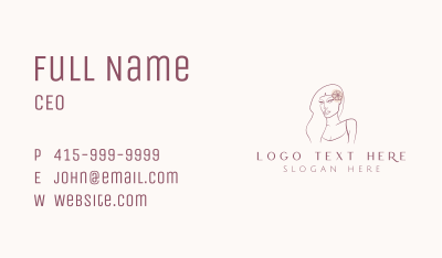 Flower Woman Stylist Business Card Image Preview