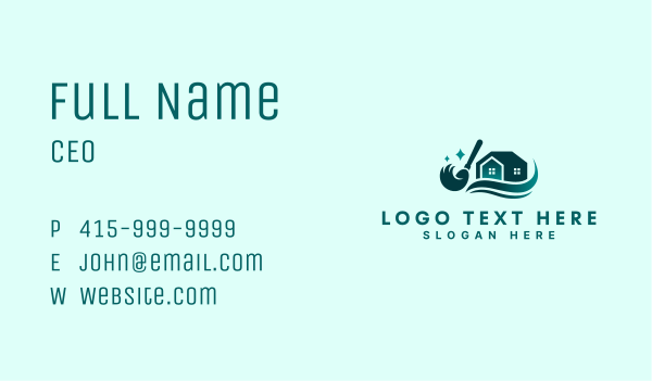 House Cleaning Mop Business Card Design Image Preview
