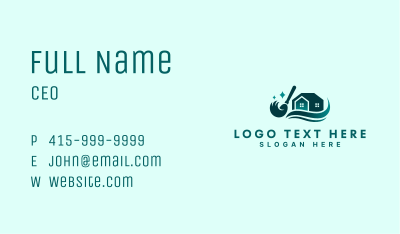 House Cleaning Mop Business Card Image Preview