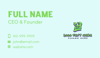 Green Graffiti Art Letter Y Business Card Image Preview