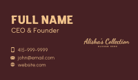 Minimalist Cursive Brand Business Card Image Preview