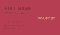 Fun Business Wordmark Business Card Image Preview