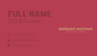 Fun Business Wordmark Business Card Image Preview