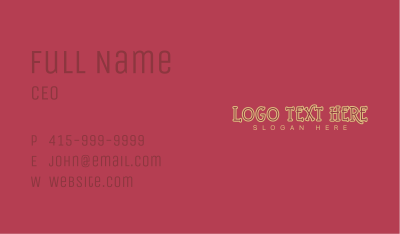 Fun Business Wordmark Business Card Image Preview