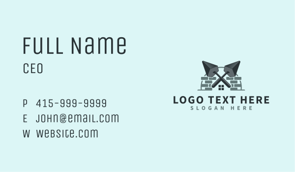 Brick House Builder Business Card Design Image Preview