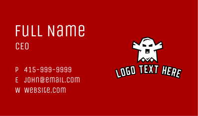 Scary White Ghost  Business Card Image Preview