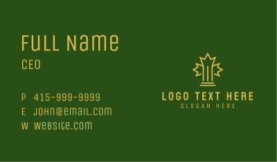 Maple Leaf Pillar  Business Card Image Preview