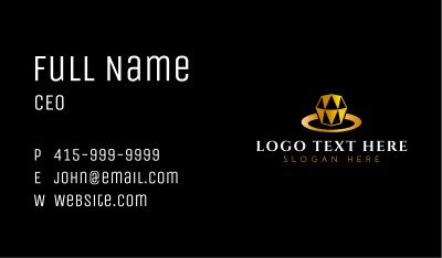 Gold Diamond Ring Business Card Image Preview