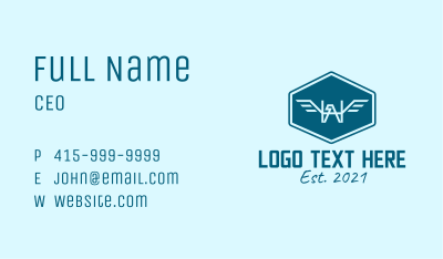Blue Eagle Insignia Outline  Business Card Image Preview