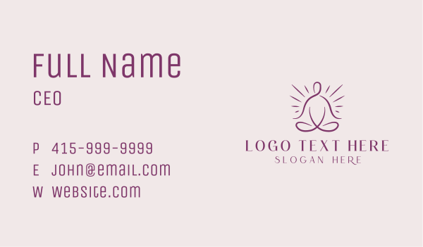 Yoga Health Fitness Business Card Design Image Preview