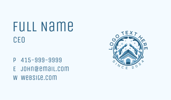 Janitorial Pressure Washer Business Card Design Image Preview
