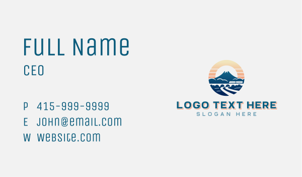 Mountain Train Travel Business Card Design Image Preview