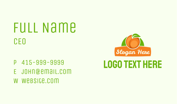 Orange Fruit Banner Business Card Design Image Preview