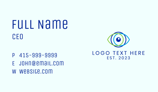 Minimal Optometric Logo Business Card Design Image Preview