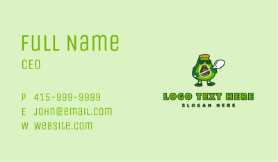 Cool Avocado Spoon  Business Card Image Preview
