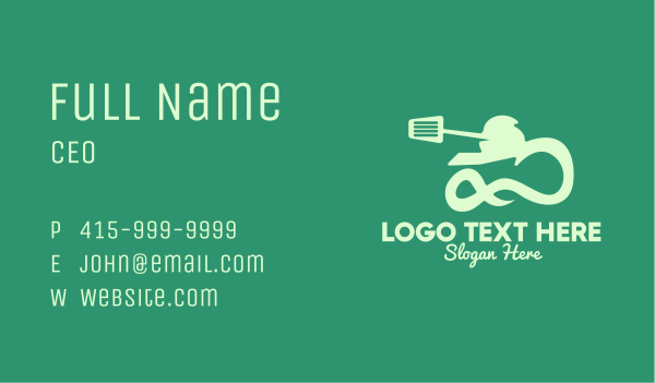 Green Spatula Tank Business Card Design Image Preview