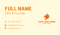 Orange Dragon Mascot  Business Card Image Preview