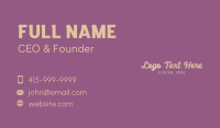 Luxury Chocolate Wordmark Business Card Design