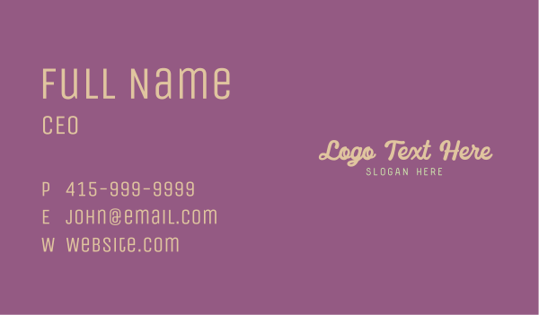 Luxury Chocolate Wordmark Business Card Design Image Preview