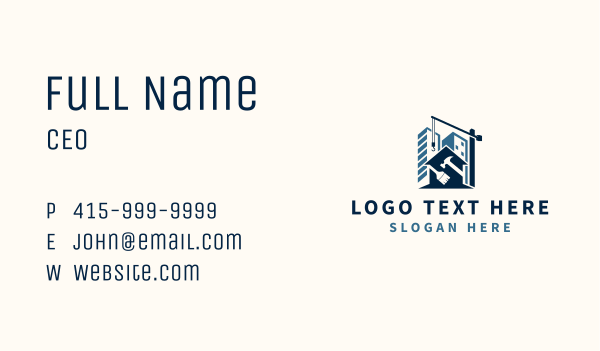 Construction Crane Builder Business Card Design Image Preview