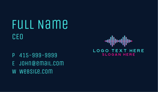 Music Sound Wave Business Card Design Image Preview