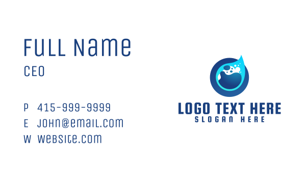 Wet Purified Liquid Business Card Design Image Preview