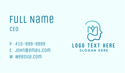 Floral Mind Mental Therapy  Business Card Image Preview