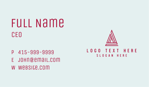 Geometric Letter Maze Business Card Design Image Preview