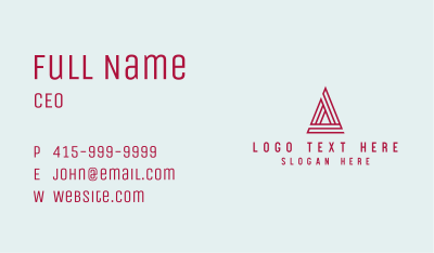 Geometric Letter Maze Business Card Image Preview