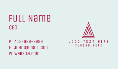 Geometric Letter Maze Business Card