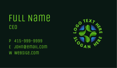 Organic Healthcare Cross Business Card Image Preview