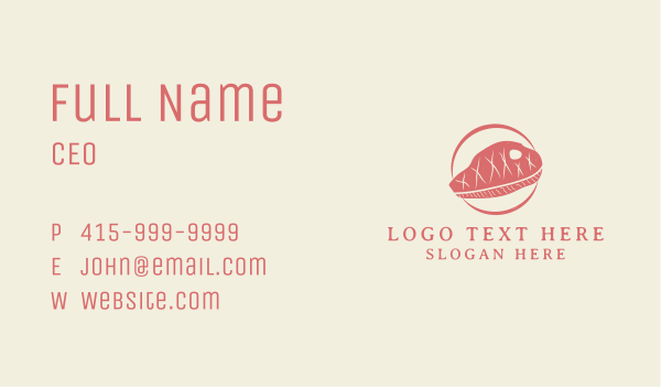 Red Grilled Steak Business Card Design Image Preview