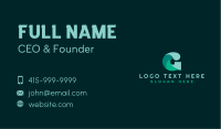 Startup Media Company Letter G Business Card Image Preview