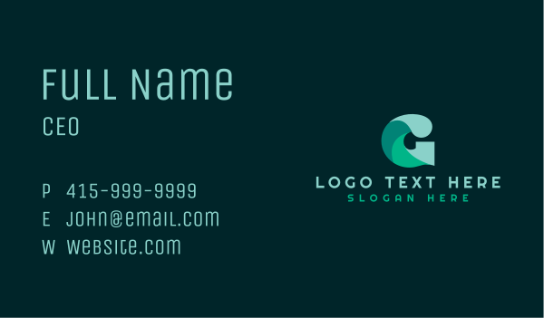 Startup Media Company Letter G Business Card Design Image Preview