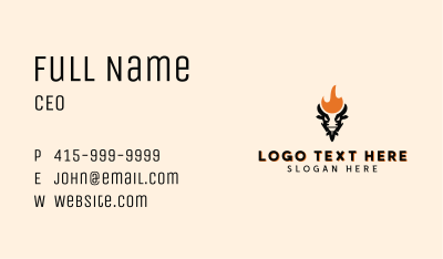Cow Flame Barbecue Business Card Image Preview