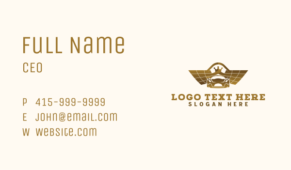Car Wing Crown Business Card Design Image Preview