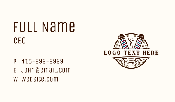 Barber Haircut Hairstylist Business Card Design Image Preview