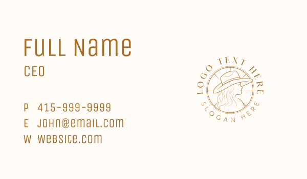 Western Woman Rodeo Business Card Design Image Preview