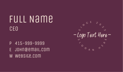 Circle Handwritten Business Business Card Image Preview