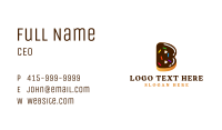 Donut Bakeshop Letter B Business Card Image Preview