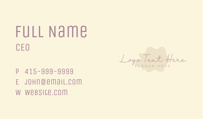 Beauty Minimalist Wordmark Business Card Image Preview