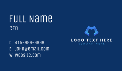 Tech Digital Advertising Letter M Business Card Image Preview