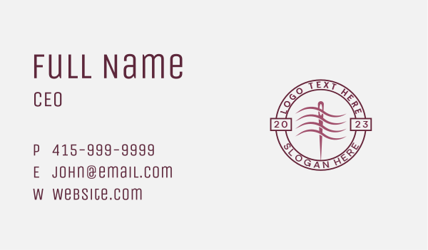 Sewing Needle Handicraft Business Card Design Image Preview