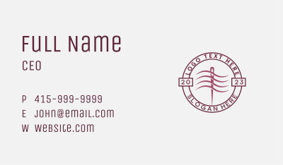 Sewing Needle Handicraft Business Card Image Preview