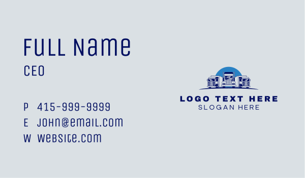 Freight Truck Logistics Business Card Design Image Preview